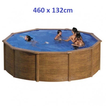 Gre Fémpalástos Medence 460 x 132 cm - Kör, Famintás