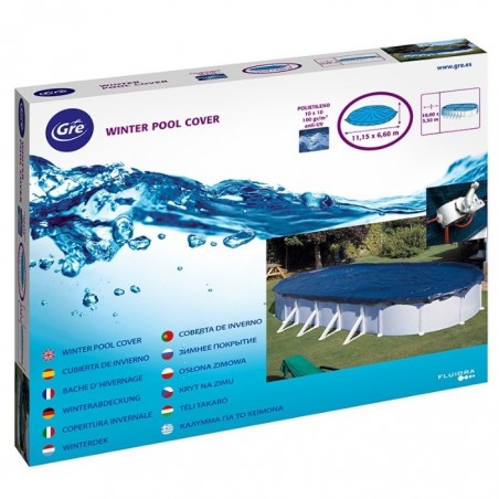 Gre Ovális Medence Takaró Fólia 610 x 375 cm