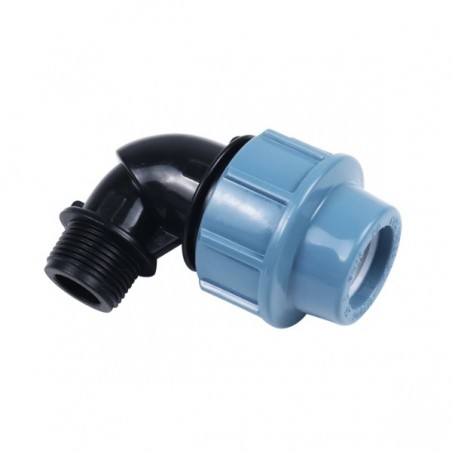 Kpe Könyök 25 x 1 Tok-KM, Külső Menetes Kpe L Gyorskötő Idom - 16 Bár