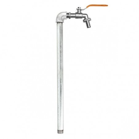 Álló Fém Kerti Csap 3/4" KM - 19 mm Tömlővég, 1,5 m Horganyzott Csővel