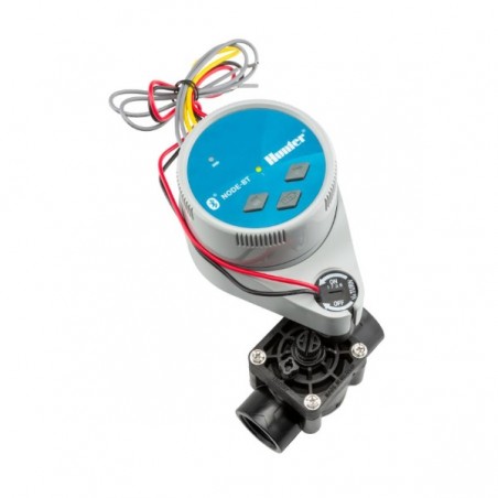 Hunter Node-BT 1 Zónás Bluetoothos Elemes Öntözésvezérlő PGV-101 1"BB Átfolyásszabályzós Mágnesszeleppel