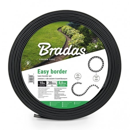 Bradas Easy Border Rugalmas Kerti Gyepszegély Szett 10 m x 4 cm - Fekete