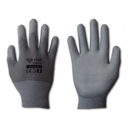 Bradas Pure Gray Poliuretán Kesztyű 8 - M - Szürke - RWPGY8
