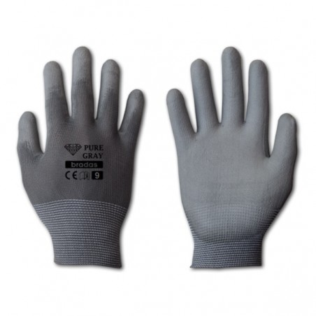 Bradas Pure Gray Poliuretán Kesztyű 9 - L - Szürke - RWPGY9