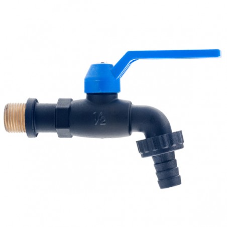 Réz Kerti Csap, Kifolyócsap 1/2" KM - Műanyag Bevonattal