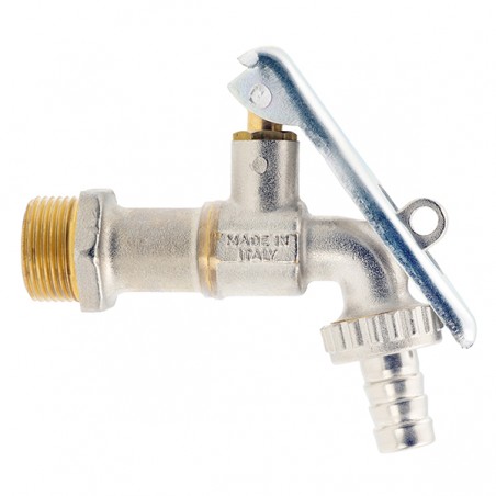 Fém Lakatolható Kerti Golyóscsap 3/4" Col KM - 19 mm Tömlővég, Kerti Kifolyócsap