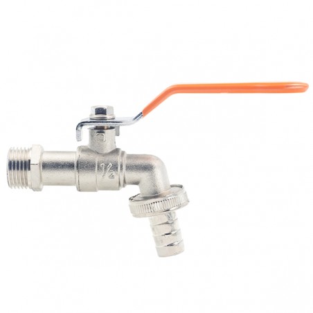 Fém Kerti Golyóscsap 1/2" Col KM, Cink - Nikkel Bevonattal