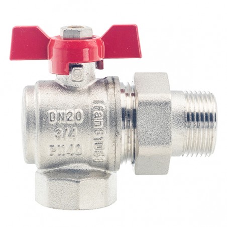 Fém Sarok Golyóscsap 3/4" KM-BM Hollander