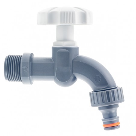 Műanyag Kerti Csap, Kifolyócsap 3/4" KM - Gyorscsatlakozóval