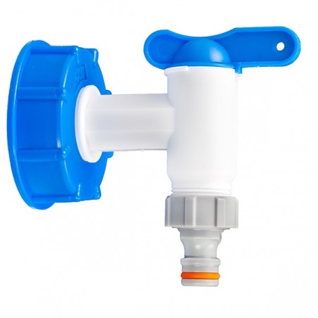 IBC Tartály Kifolyó Csap S60 x 3/4" KM Gyorscsatlakozóval