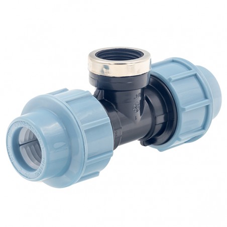 Kpe T Idom 25 x 3/4 x 25 Tok-BM-Tok, Belső Menetes Kpe T-idom - 16 Bár