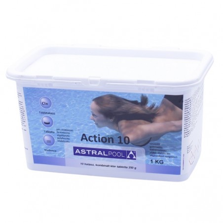 Astralpool Action 10 Medence Fertőtlenítő Tabletta, 1Kg