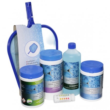Brillant Pool Medence Indító Vegyszerkészlet, Ajándék Feszes Hálóval