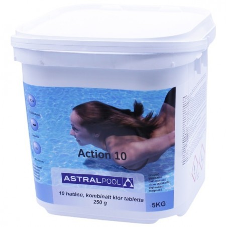 Astralpool Action 10 Medence Fertőtlenítő Tabletta, 5Kg