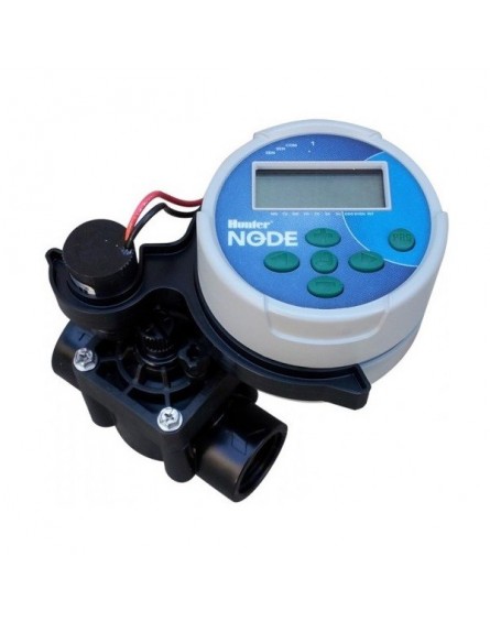 Hunter Node 1 Zónás Elemes Öntözésvezérlő PGV-101 1"BB Átfolyásszabályzós Mágnesszeleppel